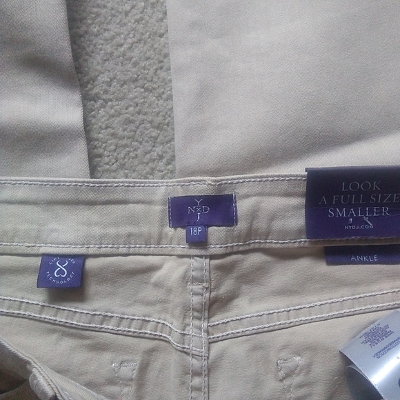 NYDJ Alisha Khaki Fitted Ankle Jeans 18P - Picture 5 of 7